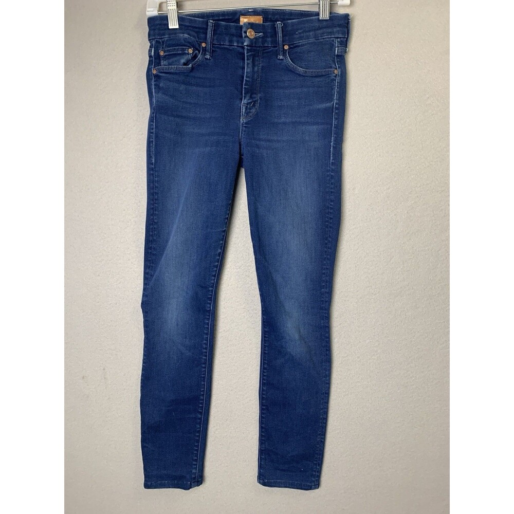 MOTHER The Looker Skinny Jeans in Crowd Pleaser Denim Womans Size 25 Blue